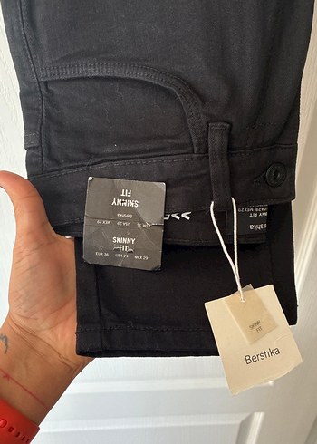 Bershka Siyah Skinny Fit Erkek Pantolon - Görsel 7