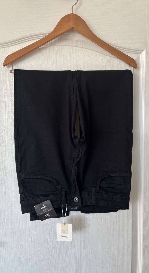 Bershka Siyah Skinny Fit Erkek Pantolon - Görsel 4
