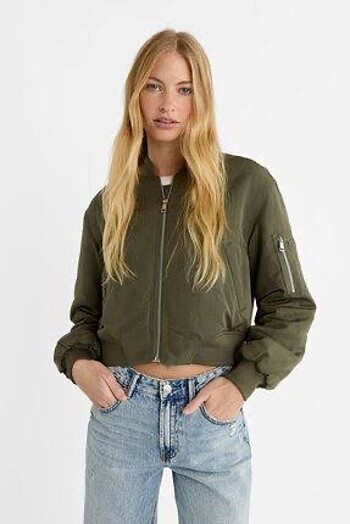stradivarius şişme bomber ceket