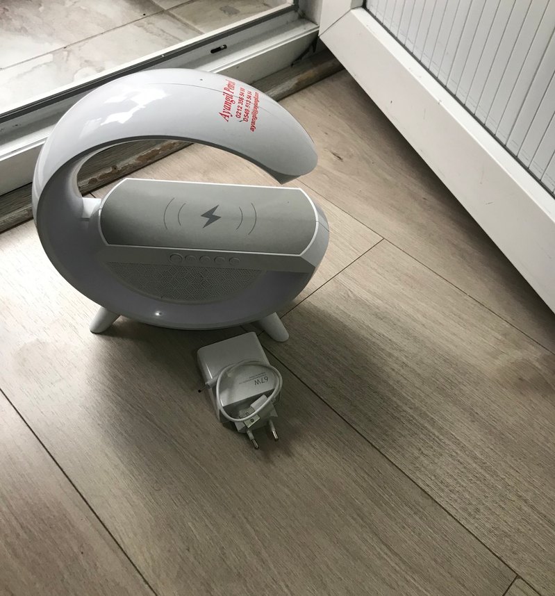 Beyaz Gri Bluetooth Hoparlör - Görsel 3