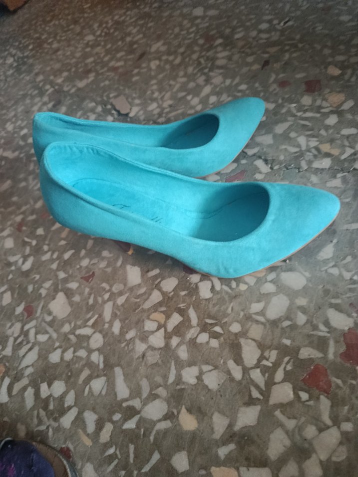 Turkuaz Kadın Dolgu Topuklu Stiletto - Görsel 2