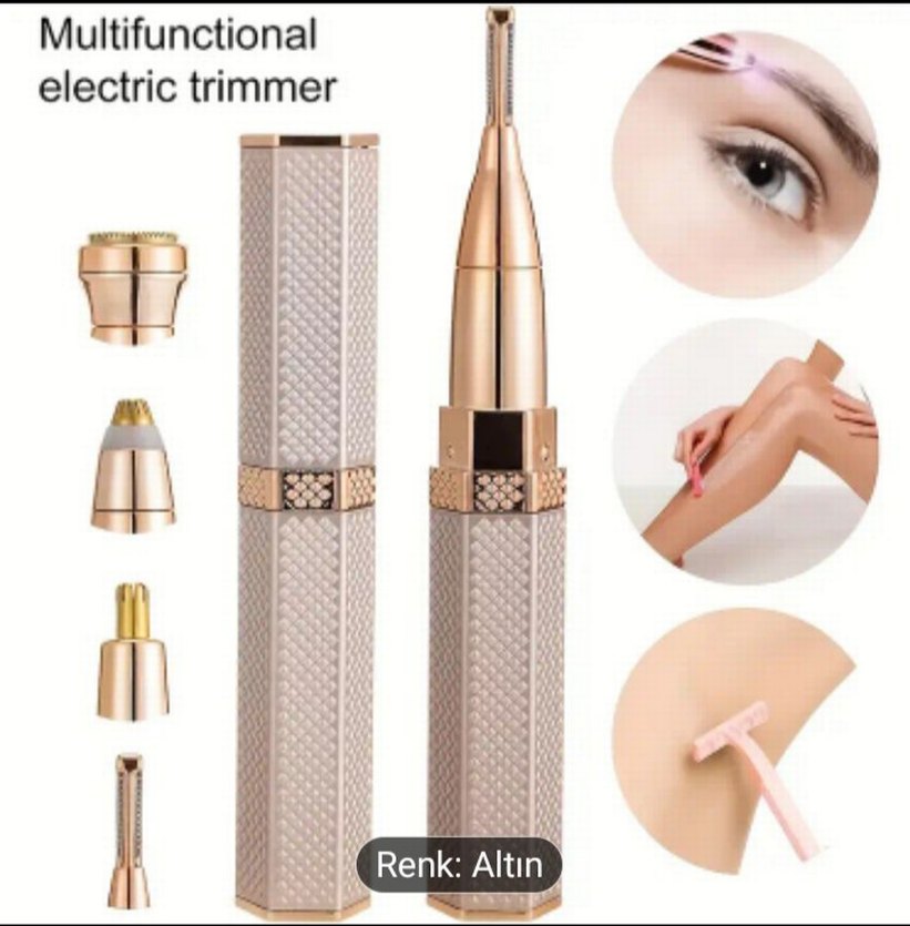 4 başlıklı Altın Renkli Epilatör Seti - Görsel 2