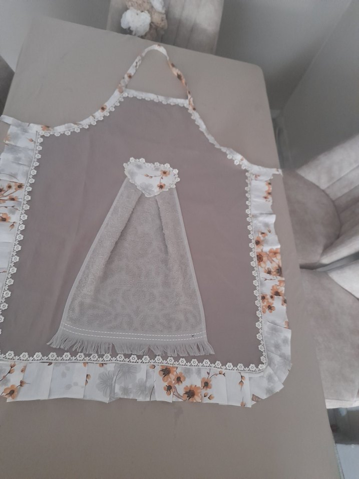 Nakışlı Gri Havlu - Görsel 2