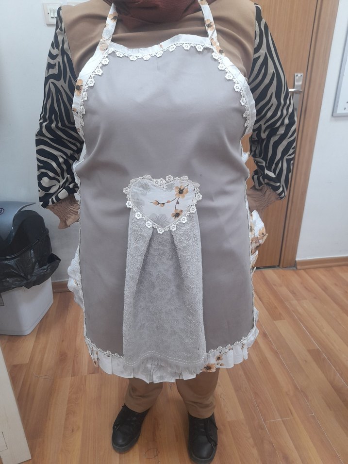 Nakışlı Gri Havlu - Görsel 5