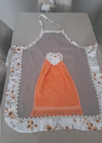 Nakışlı Bej Mutfak Önlüğü - Görsel 2