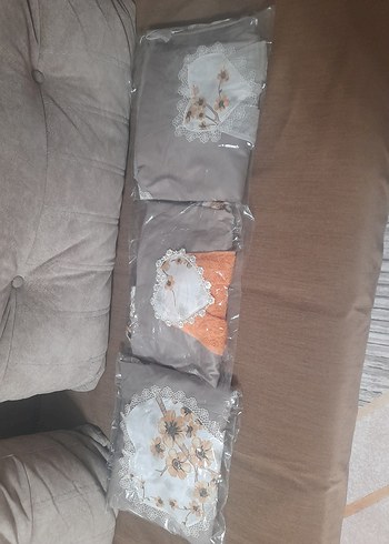 Çiçek Desenli Gri Mutfak Önlüğü - Görsel 3