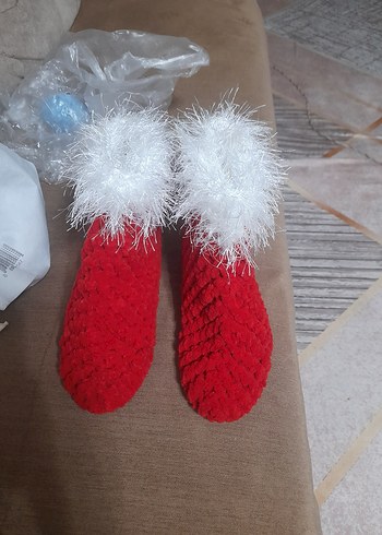 Mor Örgü Kız Çocuk Ev Terliği - Görsel 2