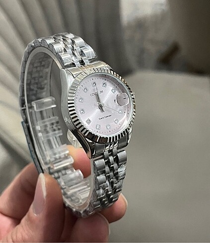  Beden çeşitli Renk Rolex Model Silver Pembe Kadın Kol Saat