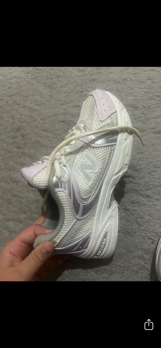 Beyaz Gri Bağcıklı Kadın Spor Ayakkabı - Görsel 5