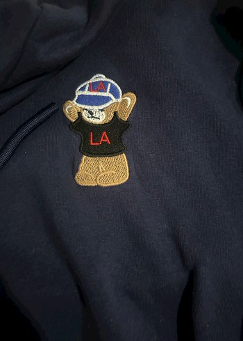 Kapüşonlu Lacivert Kadın Sweatshirt - Görsel 3