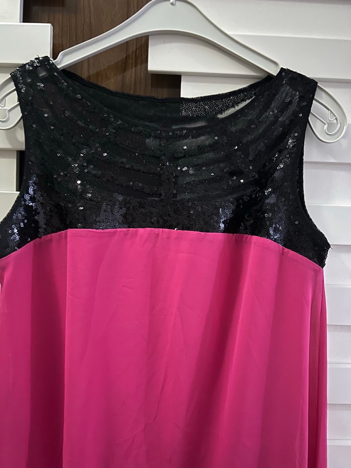 Pembe Drapeli Uzun Kadın Abiye Elbise - Görsel 4