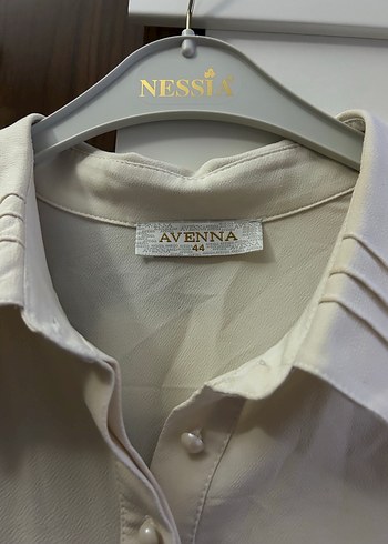 Düğmeli Beyaz Keten Midi Gömlek - Görsel 3