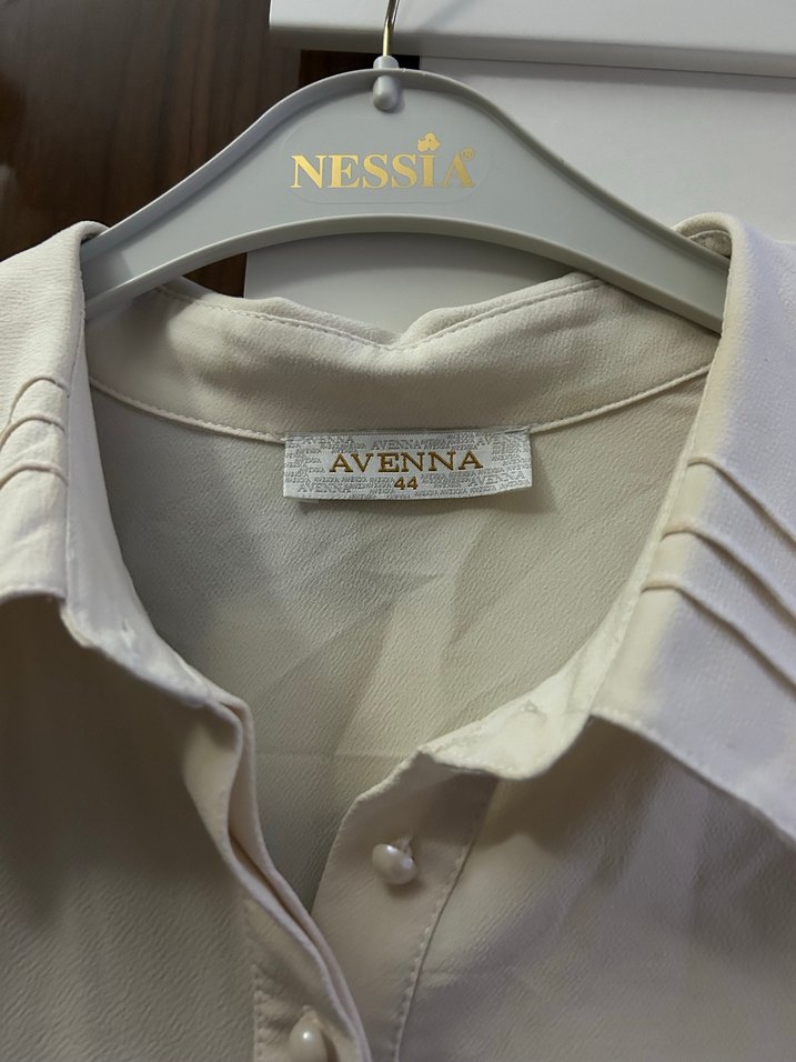 Düğmeli Beyaz Keten Midi Gömlek - Görsel 3