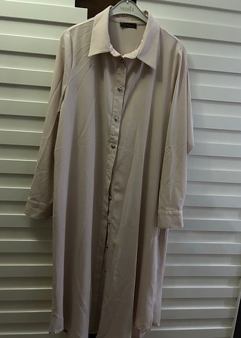 Bej Uzun Kollu Keten Tunik - Görsel 6