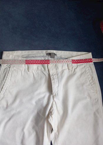 38 Beden beyaz Renk Orjinal GAP 2 NO 38 BEDEN Beyaz Regular Fit Kadın Kumaş Pantolon