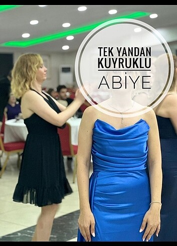 38 Beden mavi Renk Abiye