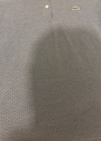 Gri Düğmeli Lacoste Polo Tişört - Görsel 3