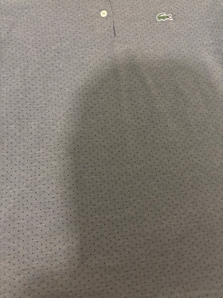 Gri Düğmeli Lacoste Polo Tişört - Görsel 3