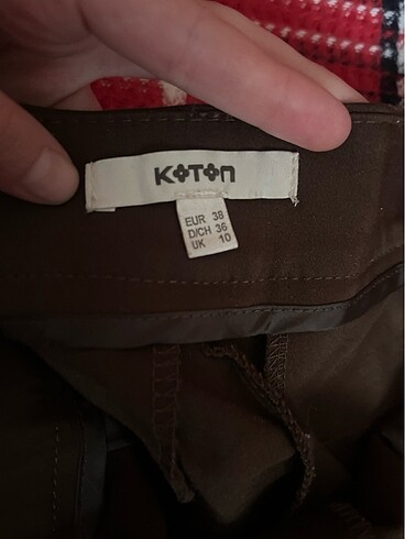 Koton Koyu kahve kumaş pantolon