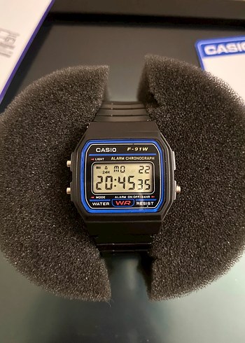 Beden Orijinal Casio F-91W Dijital Erkek Saat Siyah