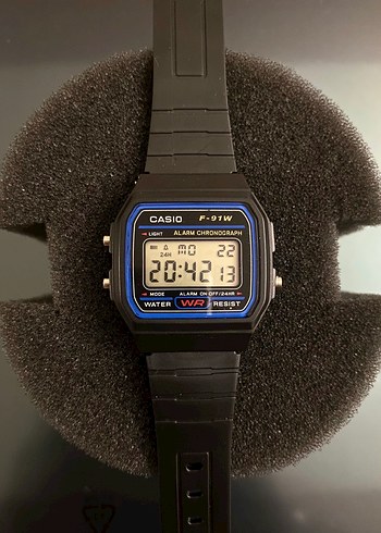 Orijinal Casio F-91W Dijital Erkek Saat Siyah