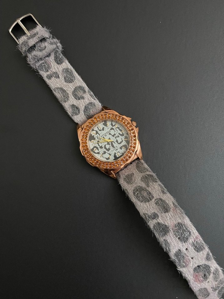 Orijinal Leopar Desenli Saat Bayan - Görsel 3