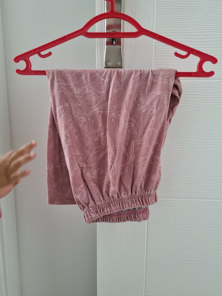 Pembe Pilili Kadın Midi Pantolon - Görsel 2