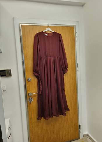 Bordo Uzun  Elbise - Görsel 2