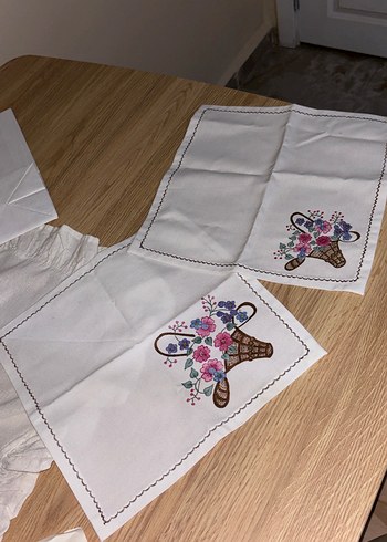 Nakışlı Beyaz Amerikan servis - Görsel 3