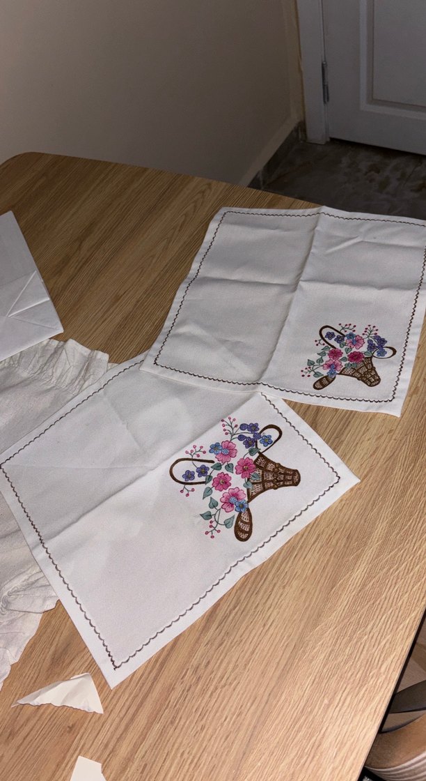 Nakışlı Beyaz Amerikan servis - Görsel 3