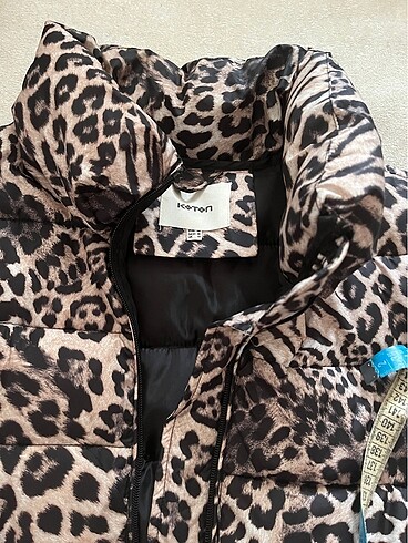 l Beden Yepyeni Koton leopar mont