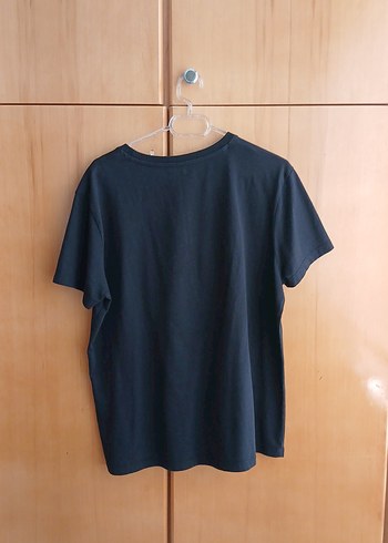 Siyah Baskılı Oversize Pamuklu Kadın Tişört