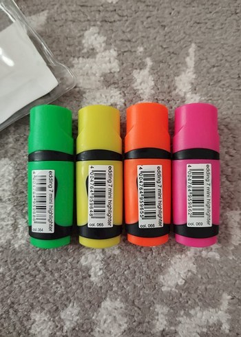 Edding 7 mini fosforlu kalemler - Görsel 4