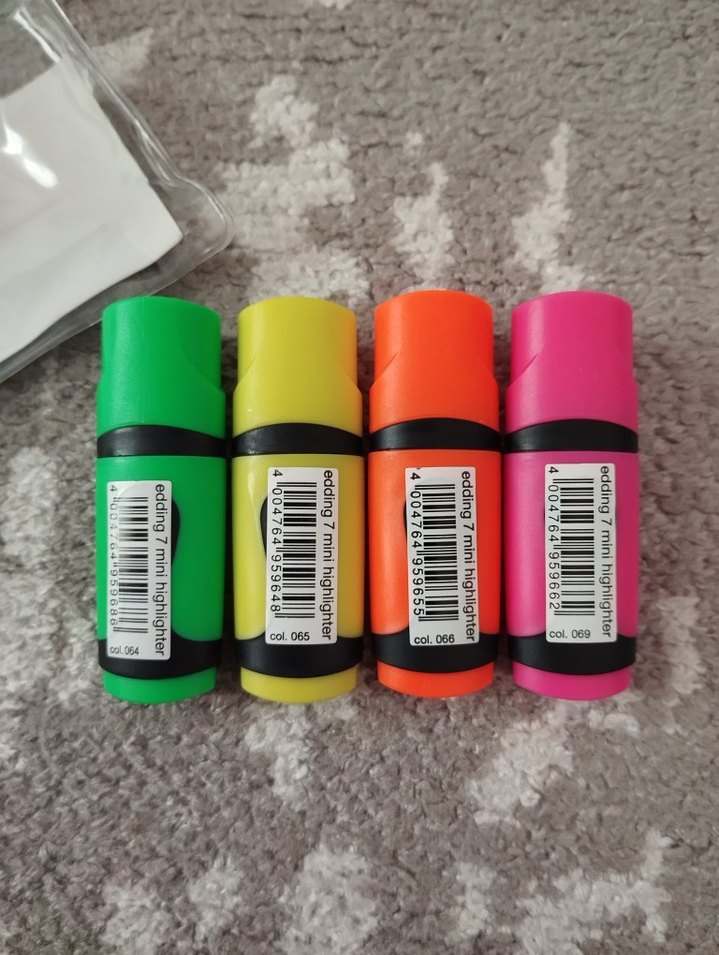 Edding 7 mini fosforlu kalemler - Görsel 4