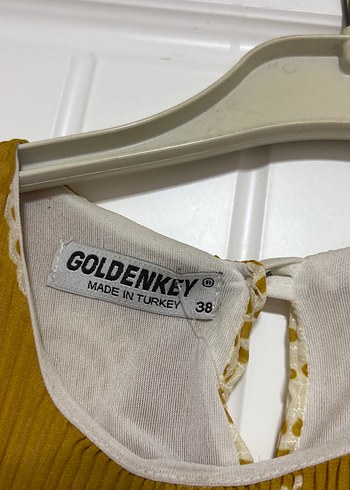 Uzun Kollu Sarı Pileli Bohem Bluz - Görsel 4