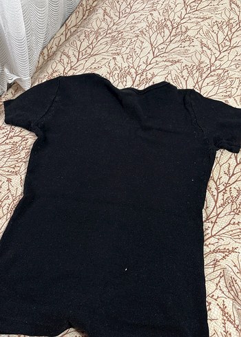 Siyah Kısa Kollu Hamile Tişört - Görsel 4