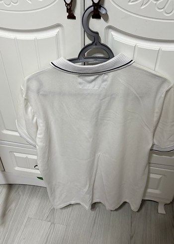 Erkek Beyaz Polo Yaka Kısa Kollu Tişört - Görsel 4