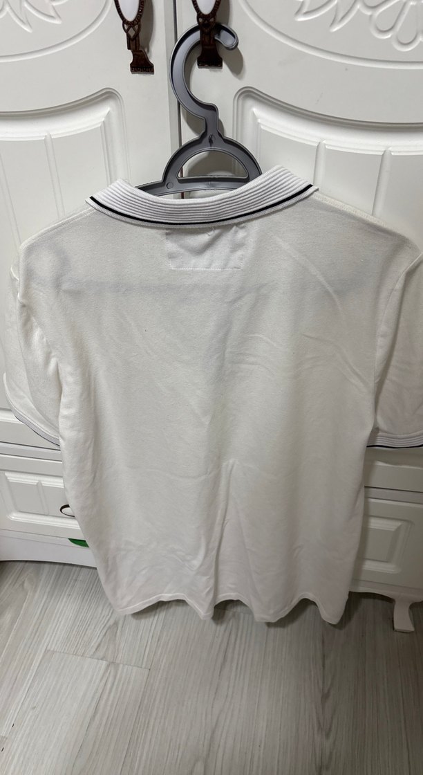 Erkek Beyaz Polo Yaka Kısa Kollu Tişört - Görsel 5