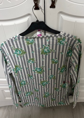 Kız Çocuk Uzun Kollu Çiçekli Bluz - Görsel 5