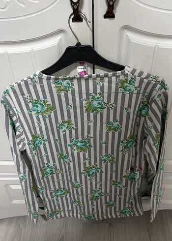 Kız Çocuk Uzun Kollu Çiçekli Bluz - Görsel 6