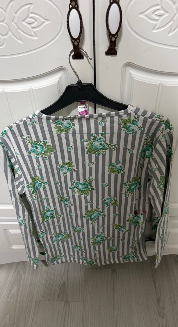 Kız Çocuk Uzun Kollu Çiçekli Bluz - Görsel 5