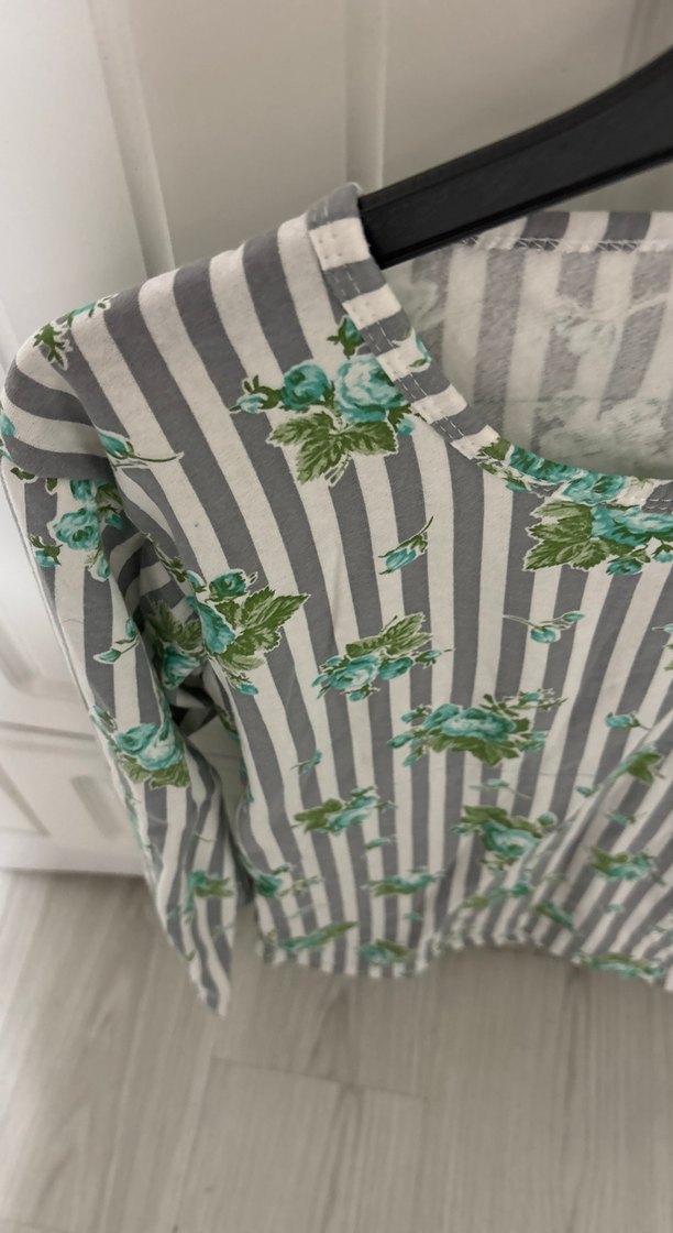 Kız Çocuk Uzun Kollu Çiçekli Bluz - Görsel 4