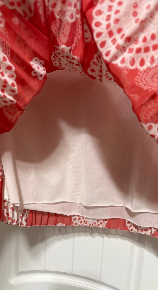 Kırmızı Piliseli Uzun Kollu Bohem Bluz - Görsel 5