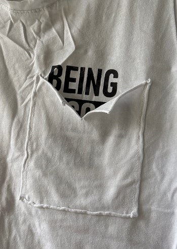 Erkek Beyaz Kısa Kollu Pamuklu Tişört - Görsel 4