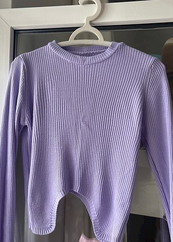 Mor Fitilli Kadın Triko Kazak - Görsel 5
