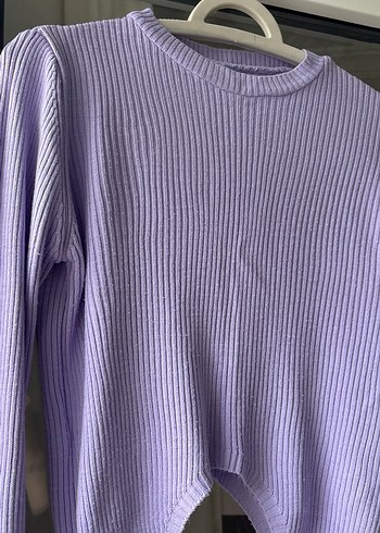 Mor Fitilli Kadın Triko Kazak - Görsel 3