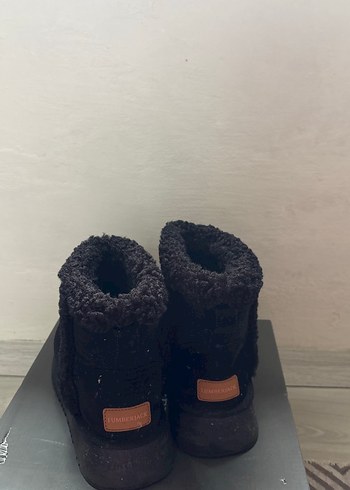 Siyah Kürk Detaylı Platform Topuklu Kadın Botu - Görsel 2