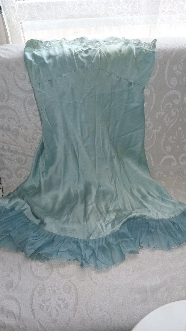 Nakışlı Turkuaz Uzun Kadın Gecelik - Görsel 4