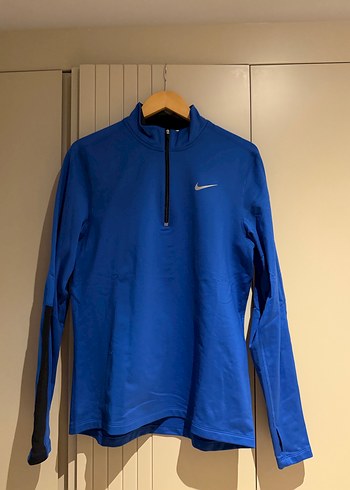 Nike pro - Mavi Yarım Fermuarlı Erkek Sweatshirt - Görsel 2