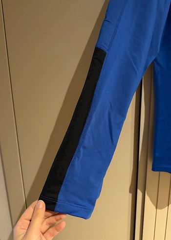 Nike pro - Mavi Yarım Fermuarlı Erkek Sweatshirt - Görsel 5